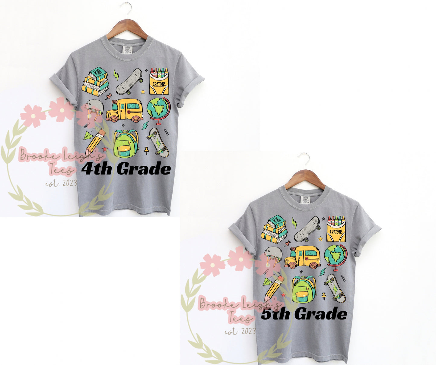 Boy Colors Kindergarten - Fifth Back To School Collage Adult