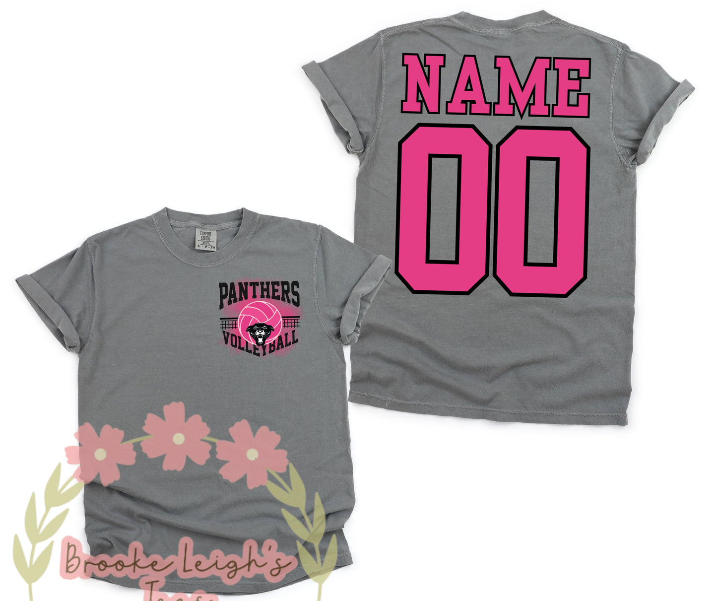 Panthers Custom Smoke Name & Number (front & back) Infant/Toddler