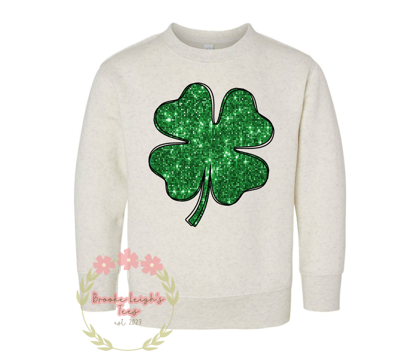 Faux Sequin Clover