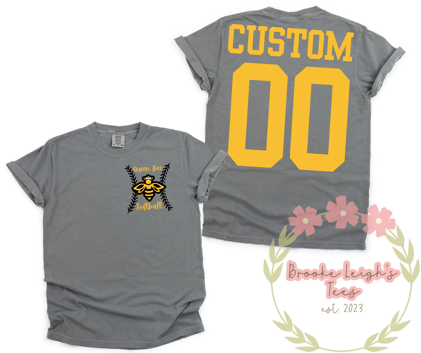 Queen Bee Logo With Custom Back Infant