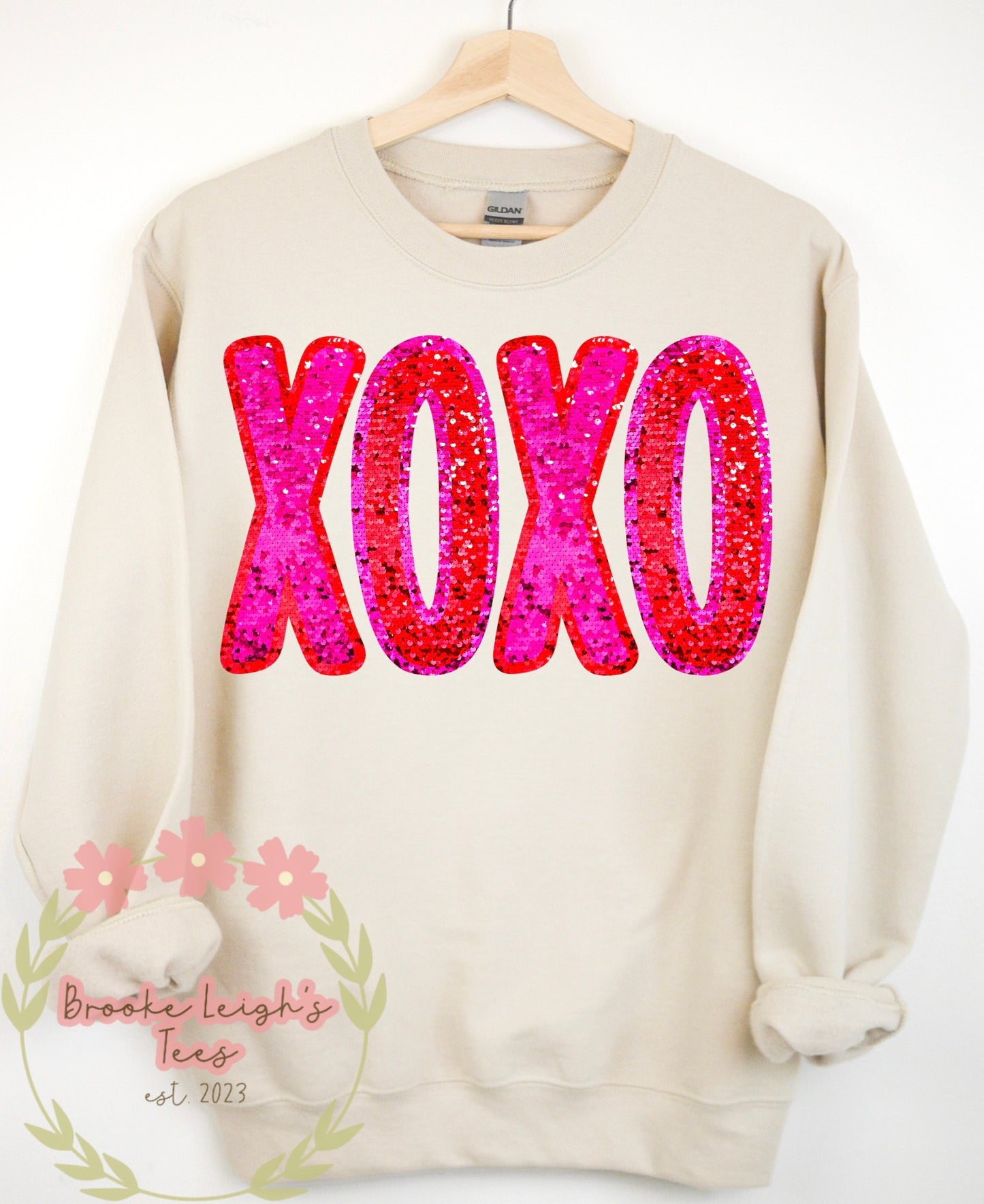 XOXO Faux Sequins