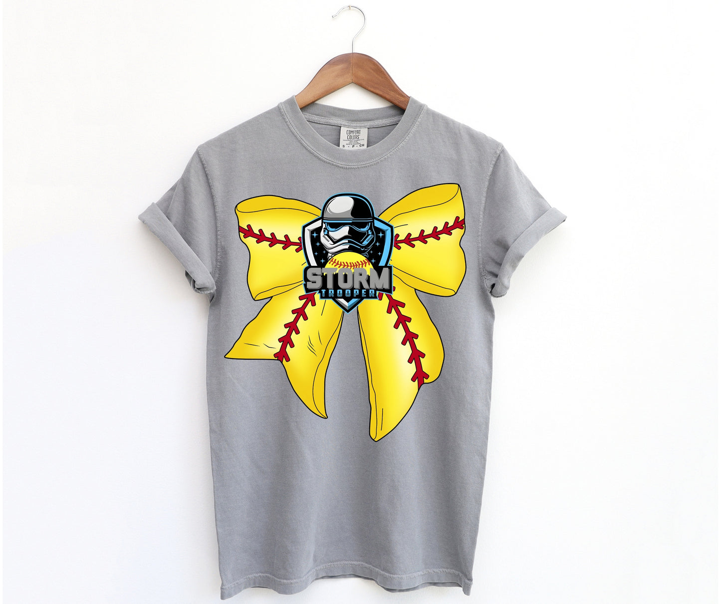 Storm Trooper Softball Bow Infant/Toddler
