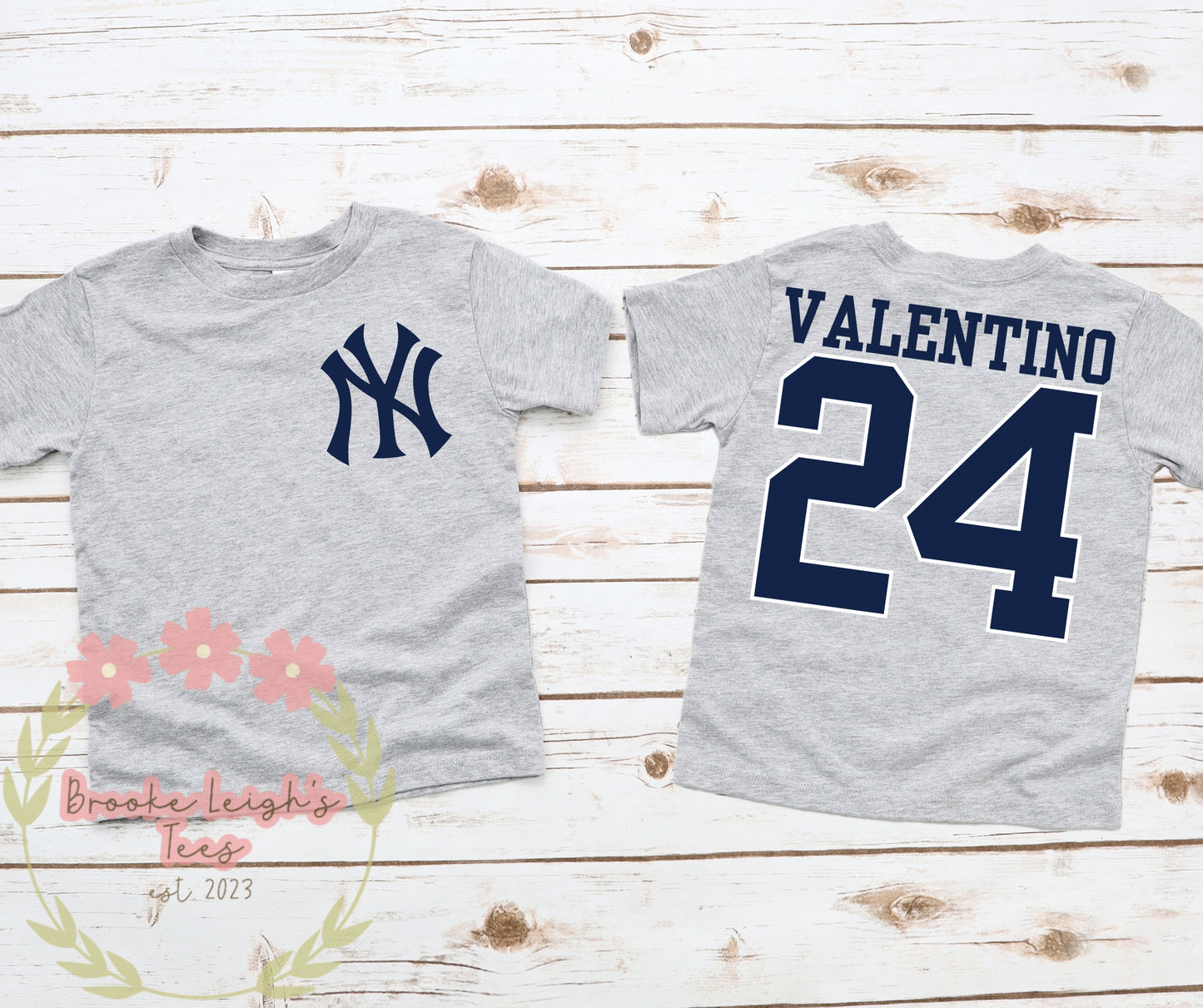 Custom Baseball (front & back) Toddler