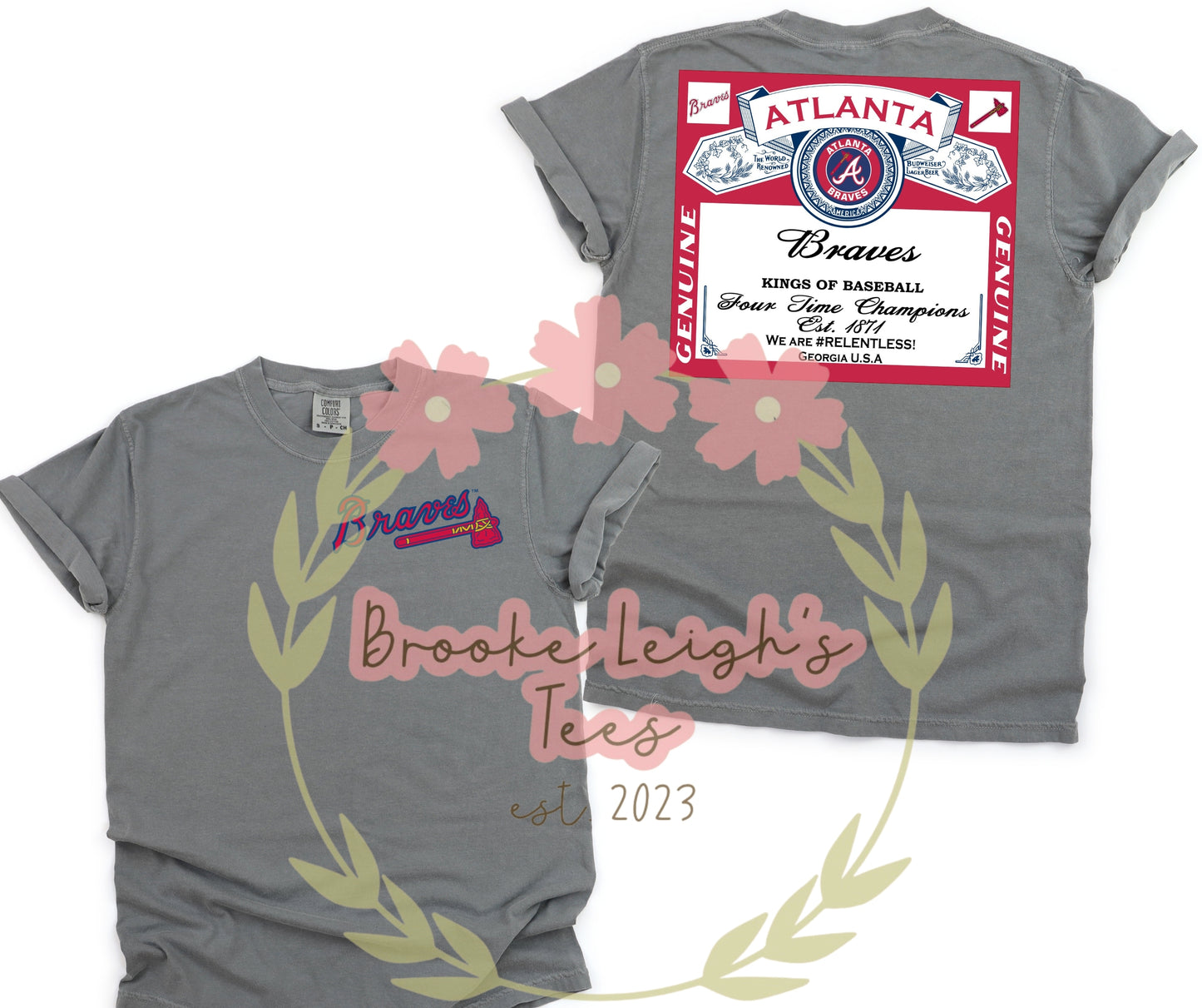 Atlanta Braves Old Style Can (front & back) Adult