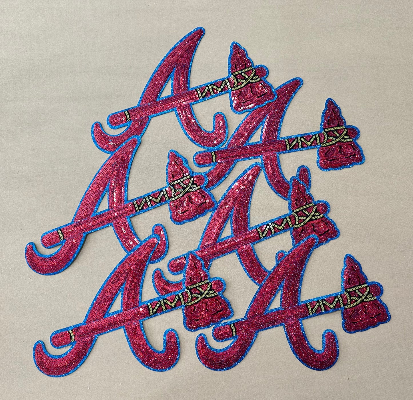 Irregular Sequin Braves A 10” Patch