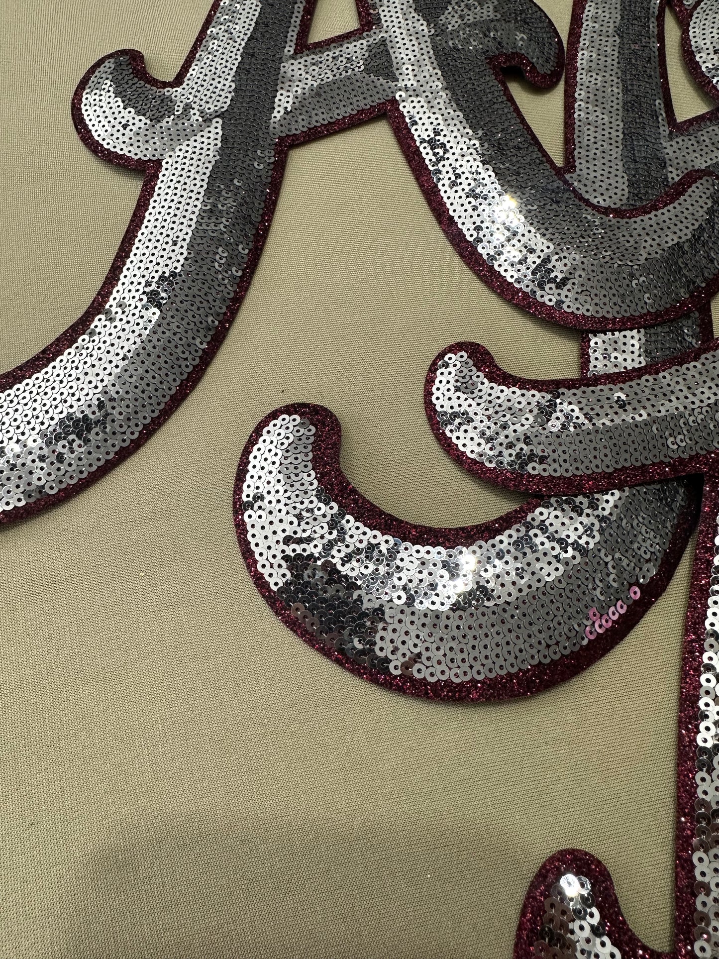 Irregular Sequin Alabama A 10” Patch