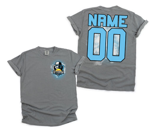 Custom Name & Number Smoke (front & back) Adult