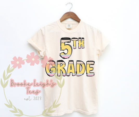 Fifth Grade Pencil Letters Adult