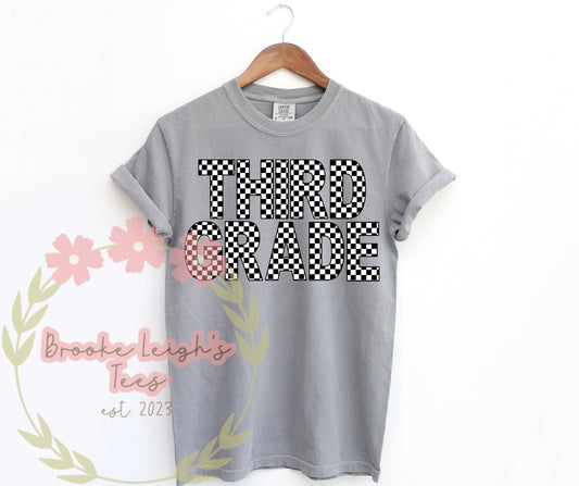 Third Grade Checkered Print Adult