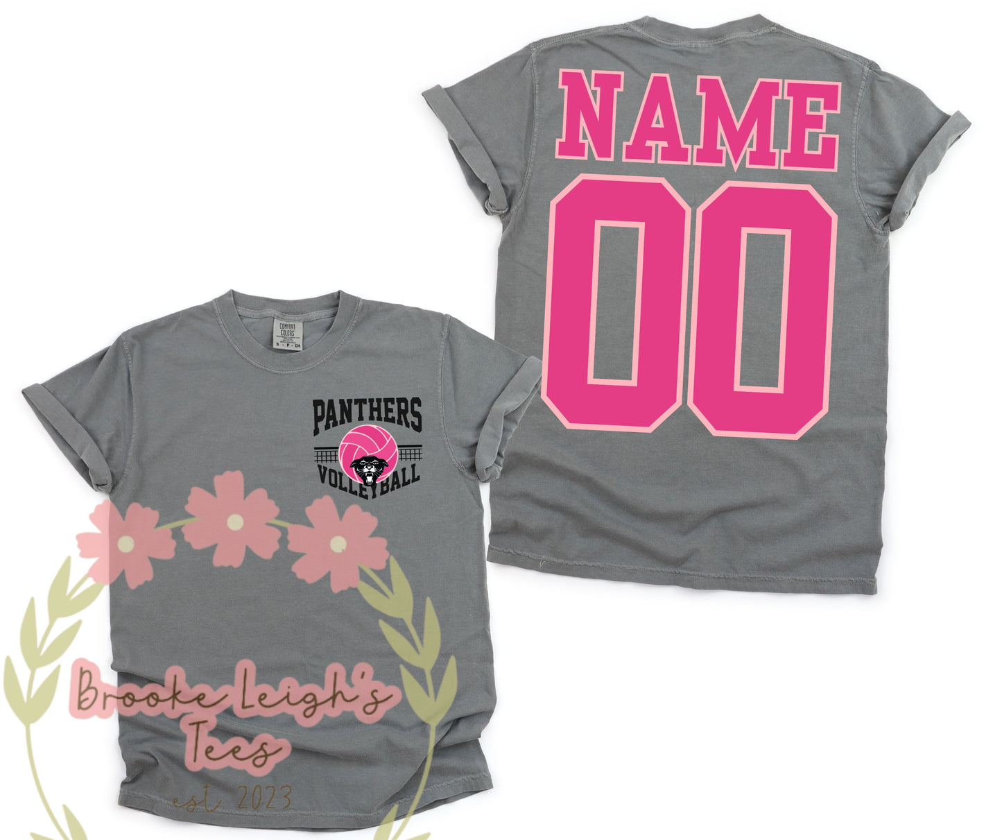 Panthers Custom Name & Number (front & back) Adult