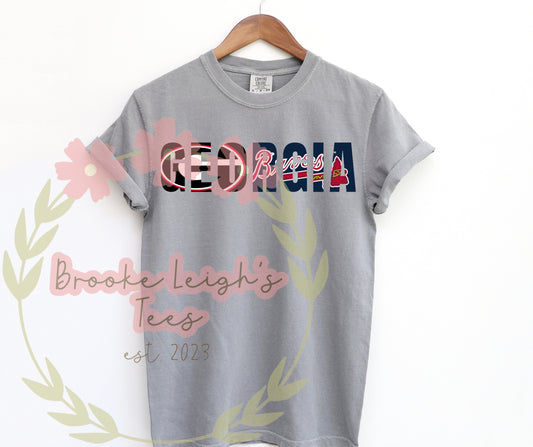 Braves & Georgia Letters Adult