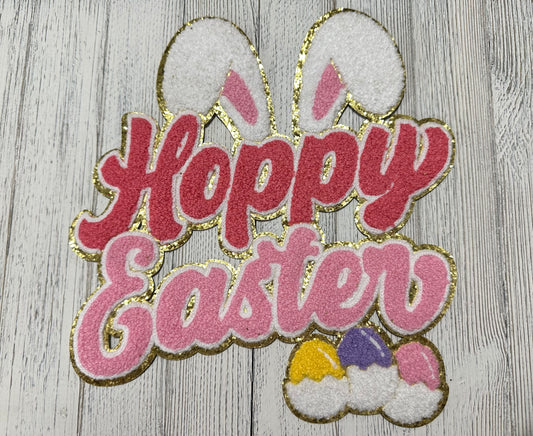 Hoppy Easter Chenille 10” Patch