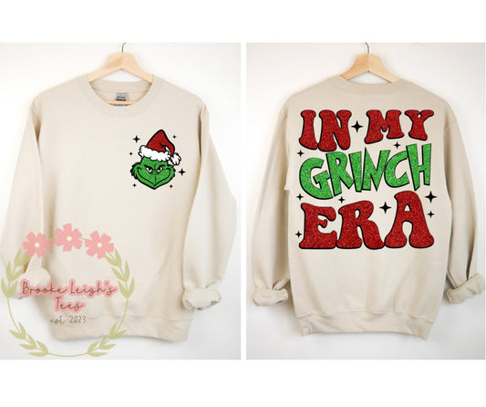 In My Grinch Era Faux Glitter (front & back)