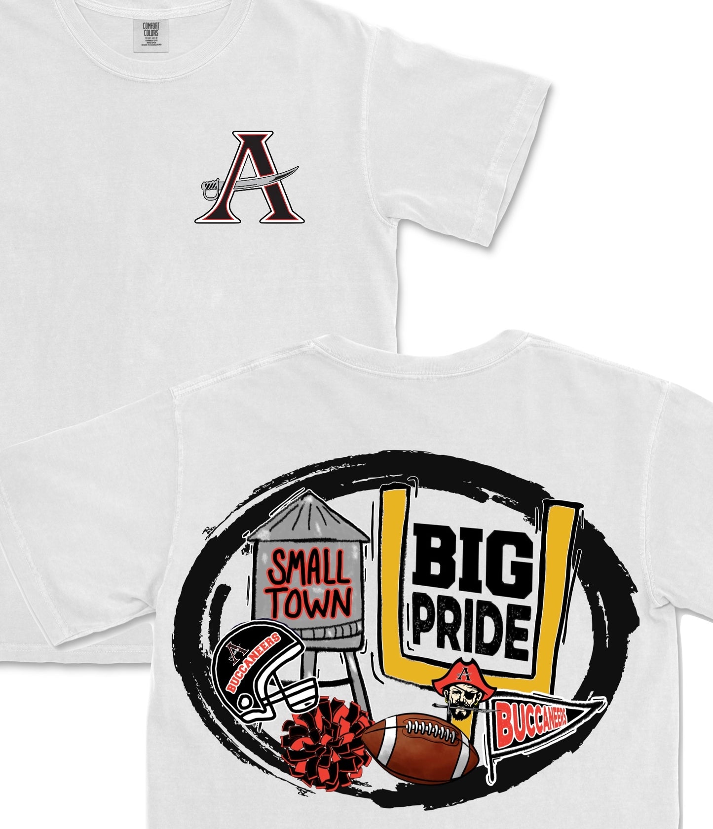 Toddler Small Town Big Pride (bucs) - front & back