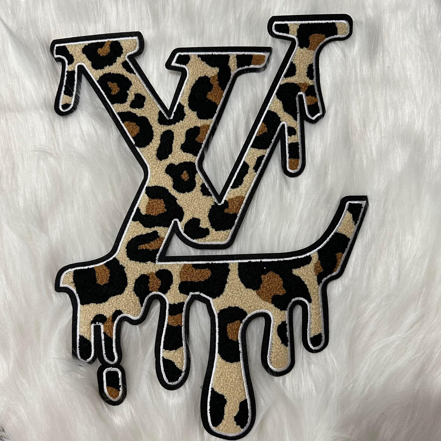 Cheetah LV Drip Chenille 11” Patch