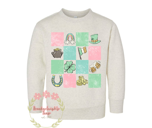 St. Patty’s Day Checkered Collage Pink