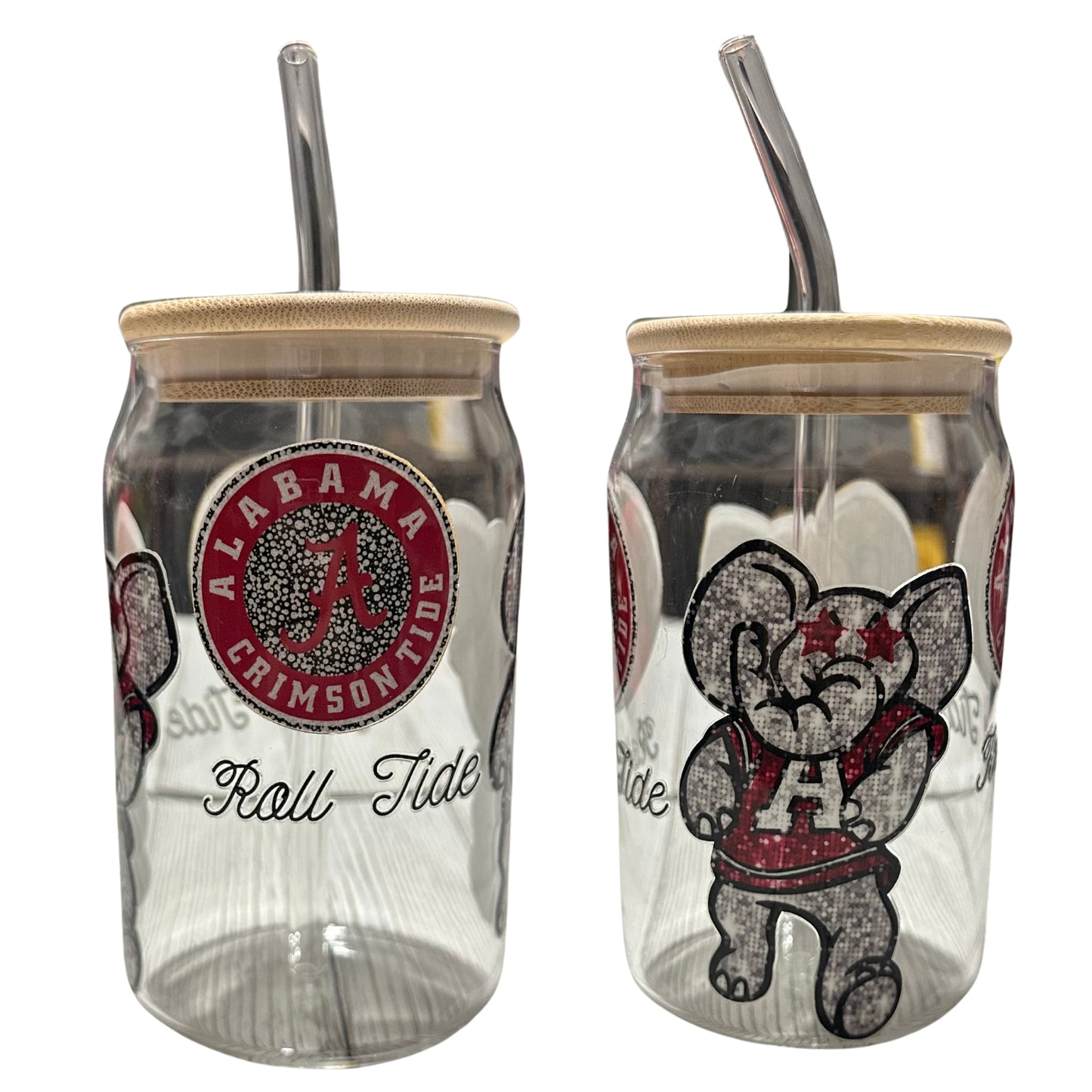 Roll Tide Glass Cup