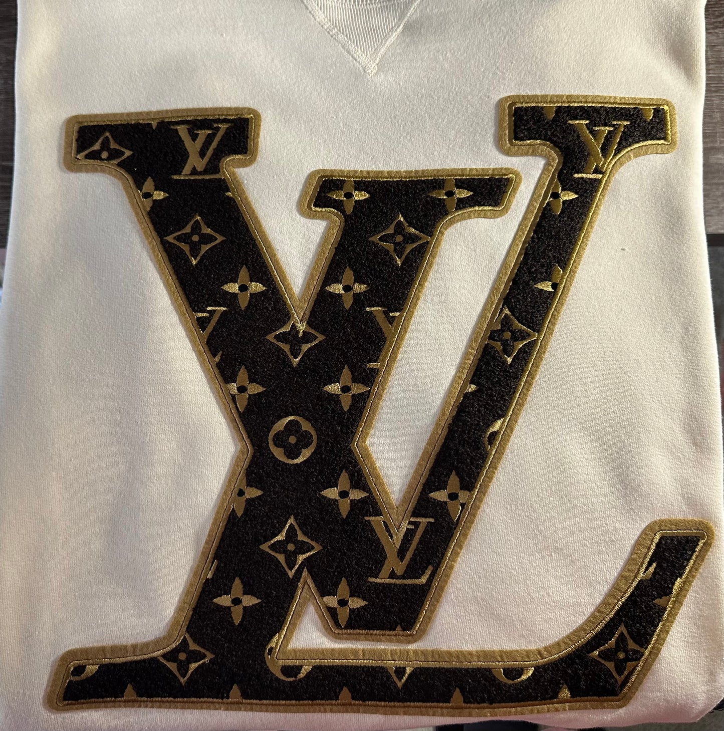 “LV” Brown Chenille Patch – Brooke Leigh’s Tees