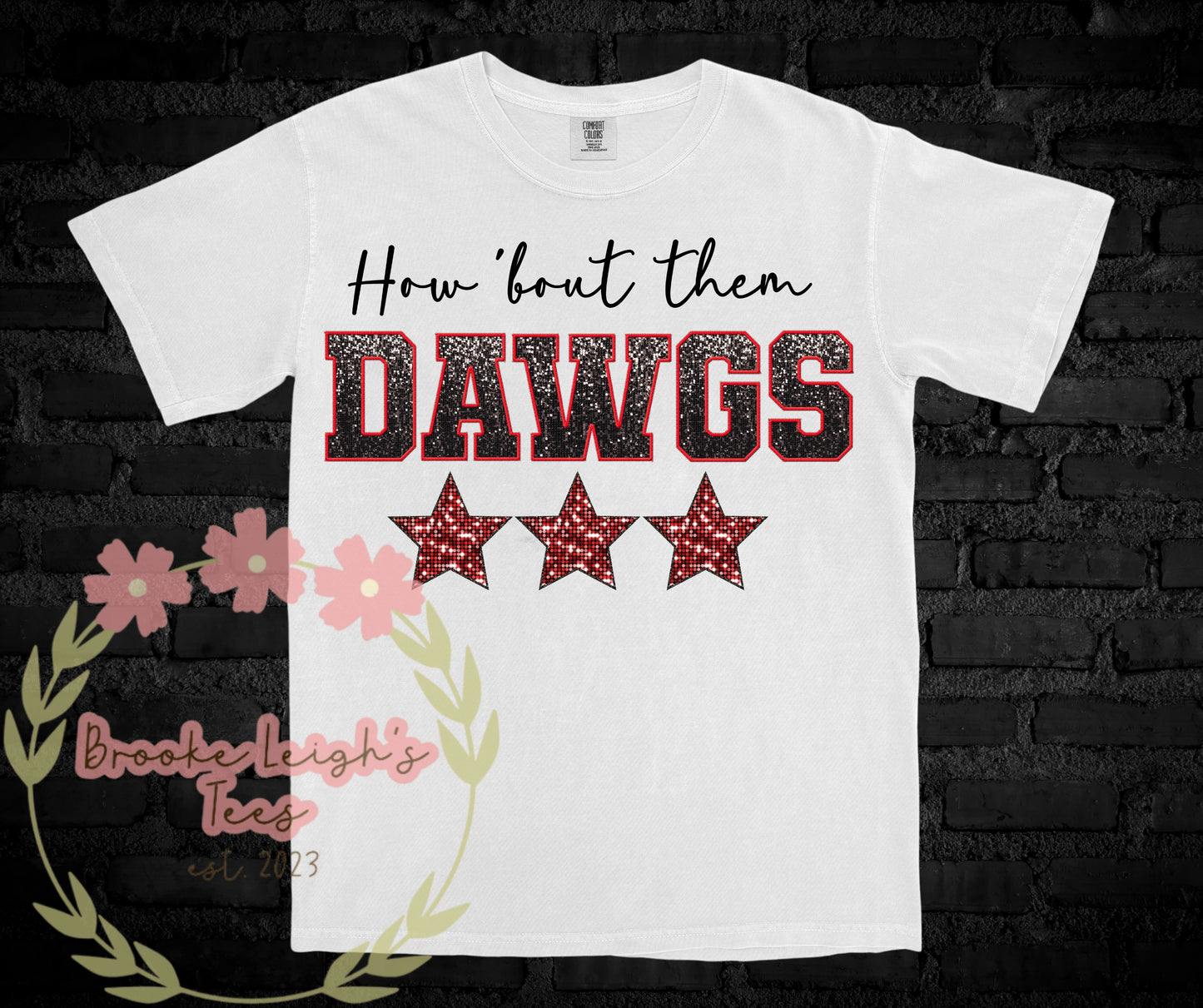 How bout Them Dawgs Faux Glitter Adult