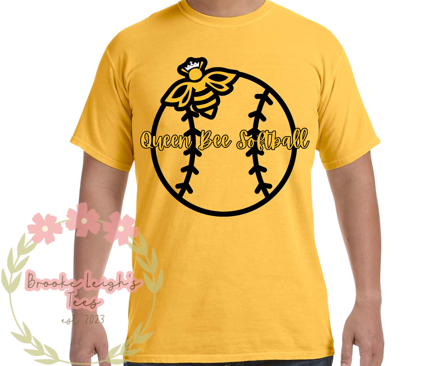 Queen Bee Softball Logo Adult