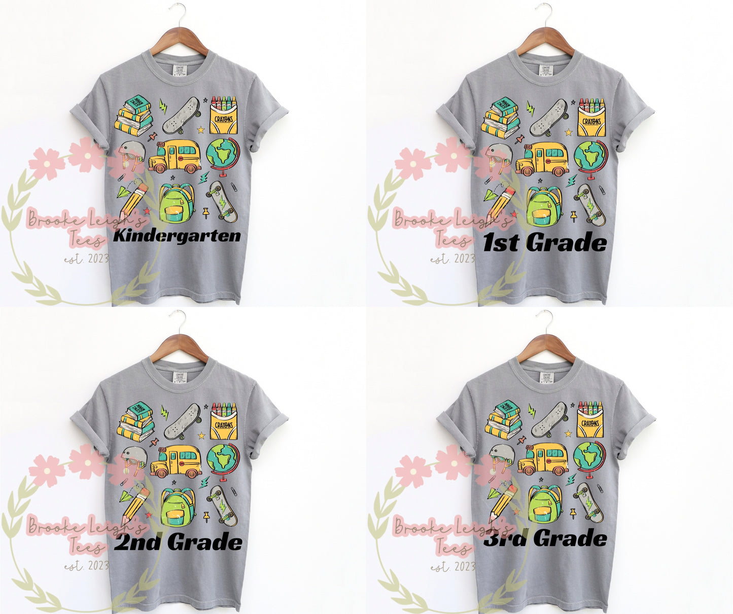 Boy Colors Kindergarten - Fifth Back To School Collage Adult