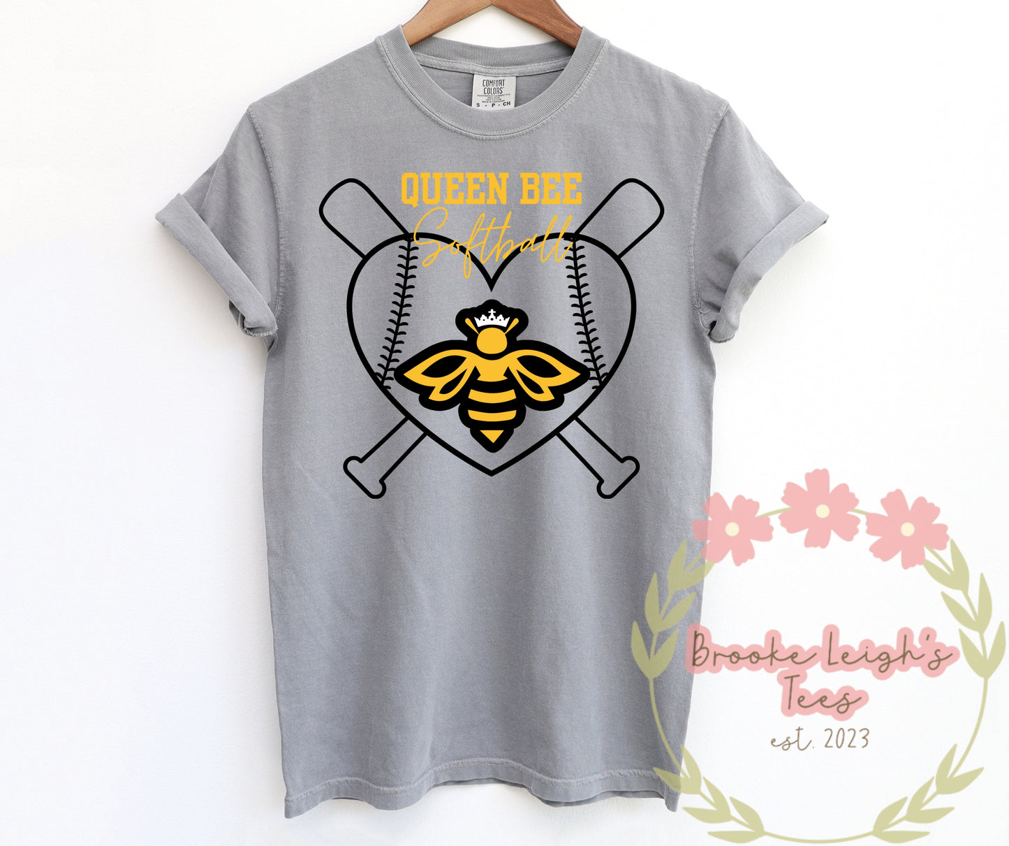 Heart Softball Queen Bee Adult