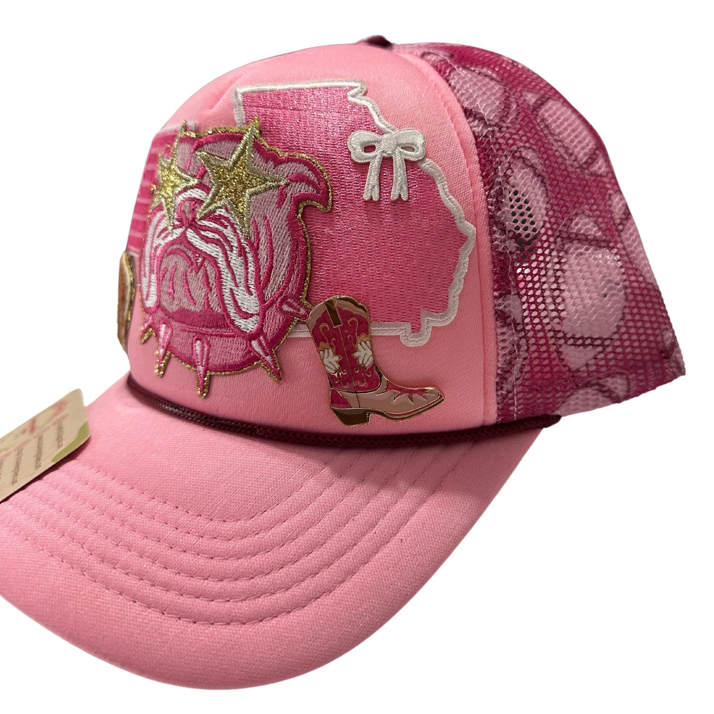 Pink GA Bulldogs Trucker Hat