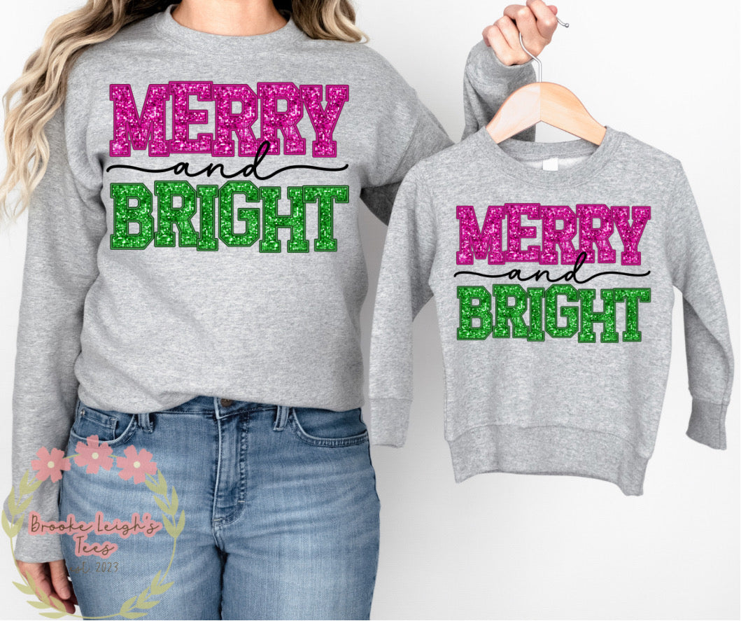 Merry and Bright Faux Glitter