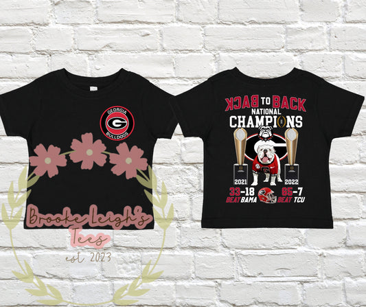 Back to Back Champs (front & back) Infant/Toddler