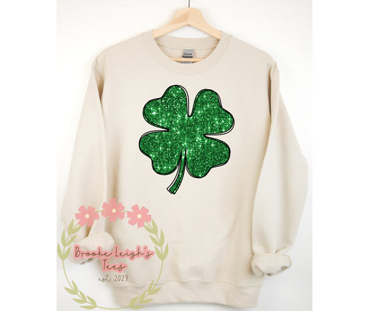 Faux Sequin Clover