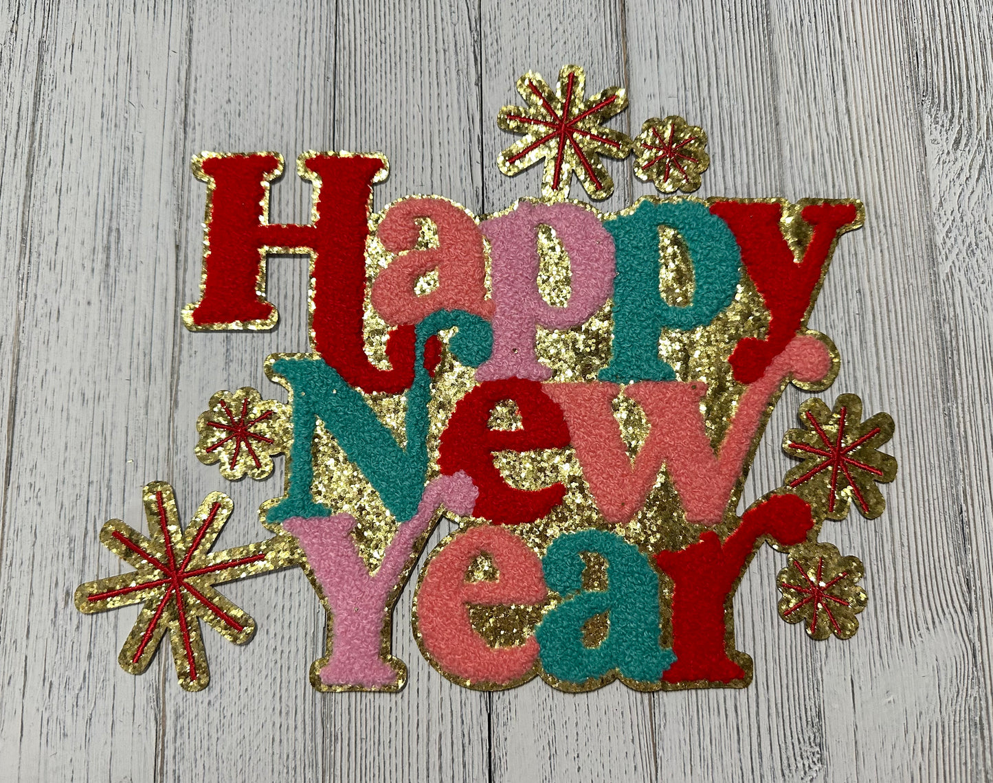 Happy New Year Chenille 10” Patch