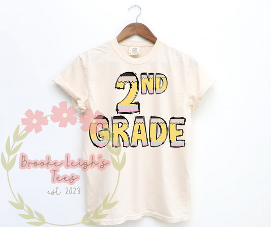 Second Grade Pencil Letters Adult