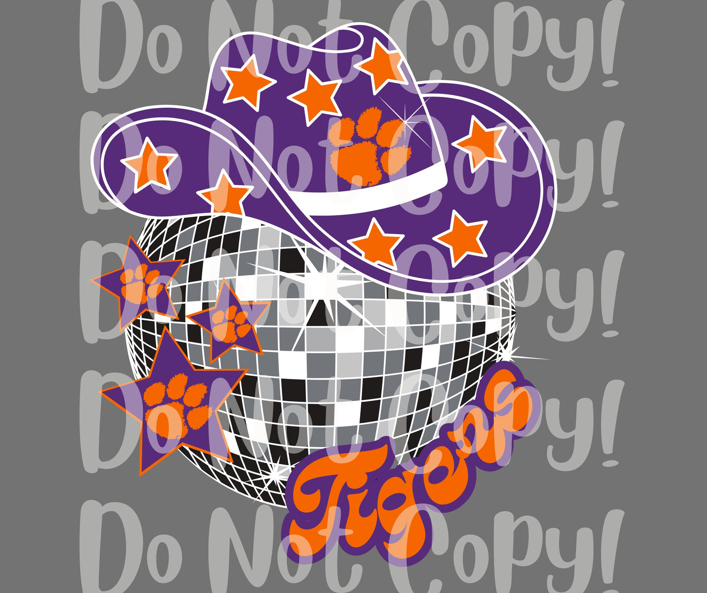 Clemson Disco PNG