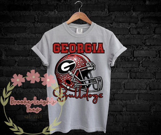 Georgia Bulldogs Faux Rhinestones Helmet Youth