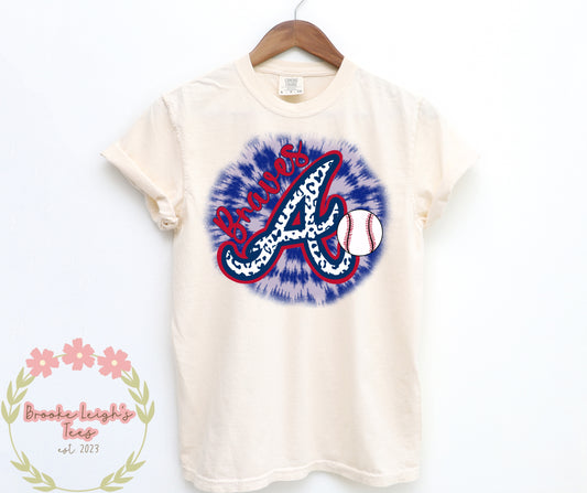 Braves Cheetah Tie Dye DTF Transfer