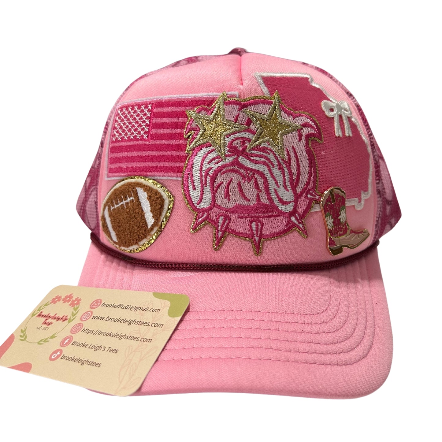 Pink GA Bulldogs Trucker Hat