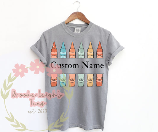 Custom Muted Colored Crayons Toddler