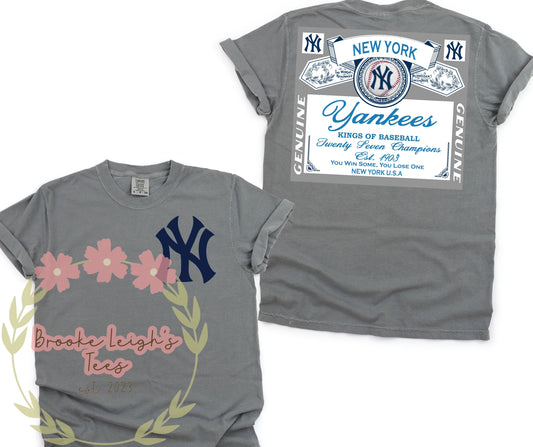 Yankees Old Can (front & back)