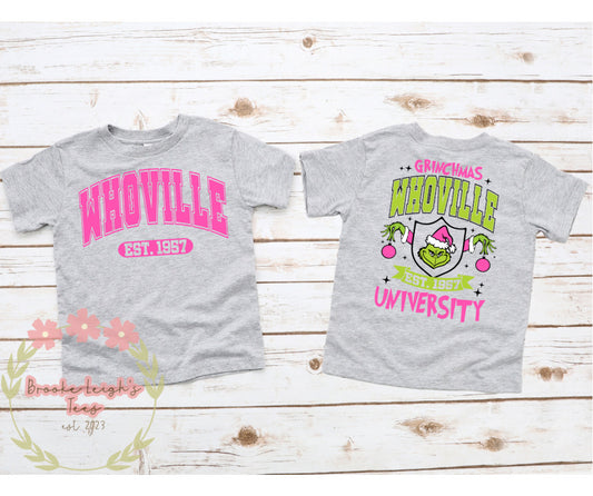 Whoville University Pink (front & back)