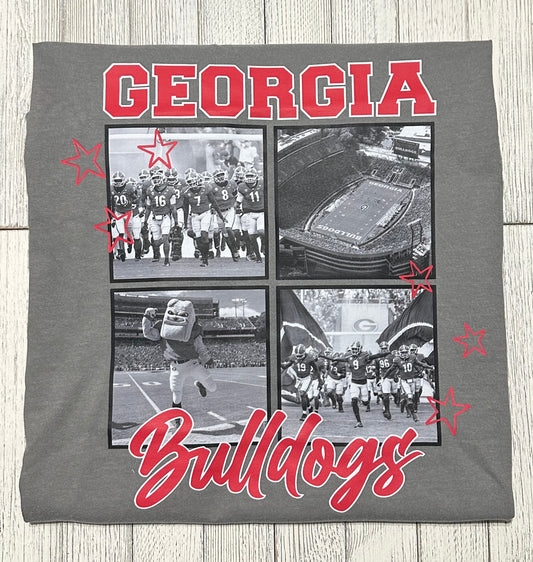 2XL Bulldogs B&W Photos Comfort Colors Tee