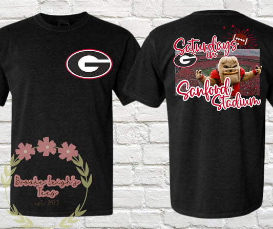 Saturdays In Sanford Stadium (front & back) Adult