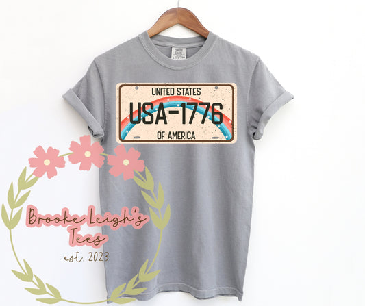 USA License Plate Adult