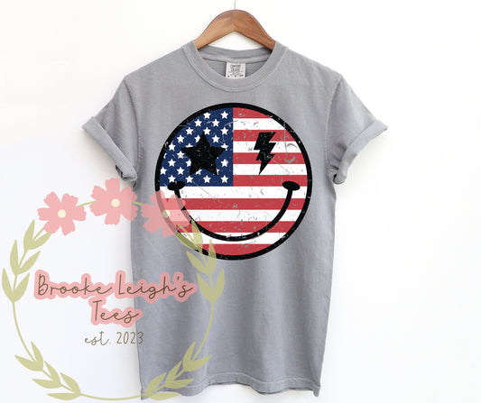 Flag Smiley Face Adult