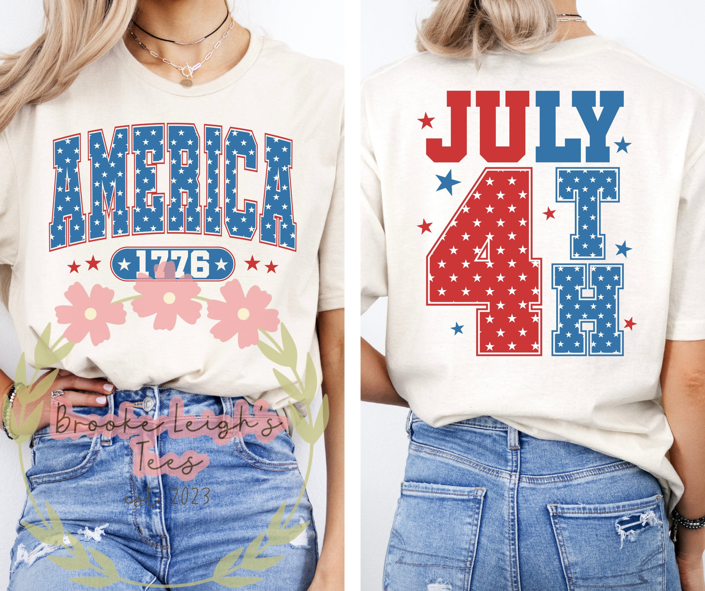 July 4th (front & back) Adult