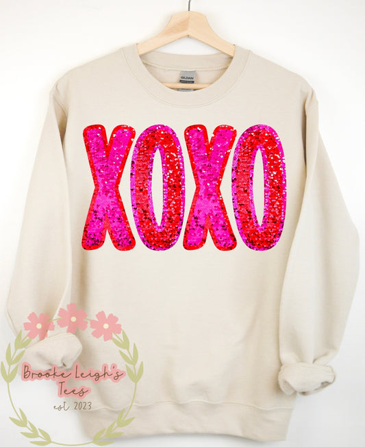 XOXO Faux Sequins