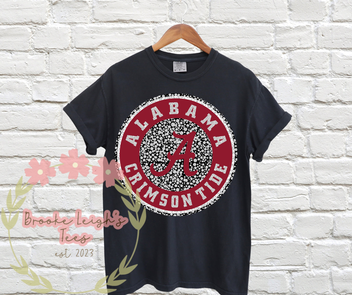 Alabama Faux Rhinestone Logo Youth