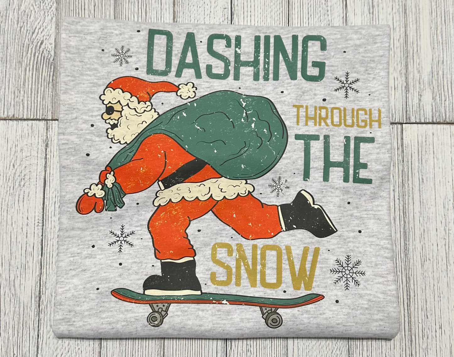 Santa Skateboard Tee (youth & adult)