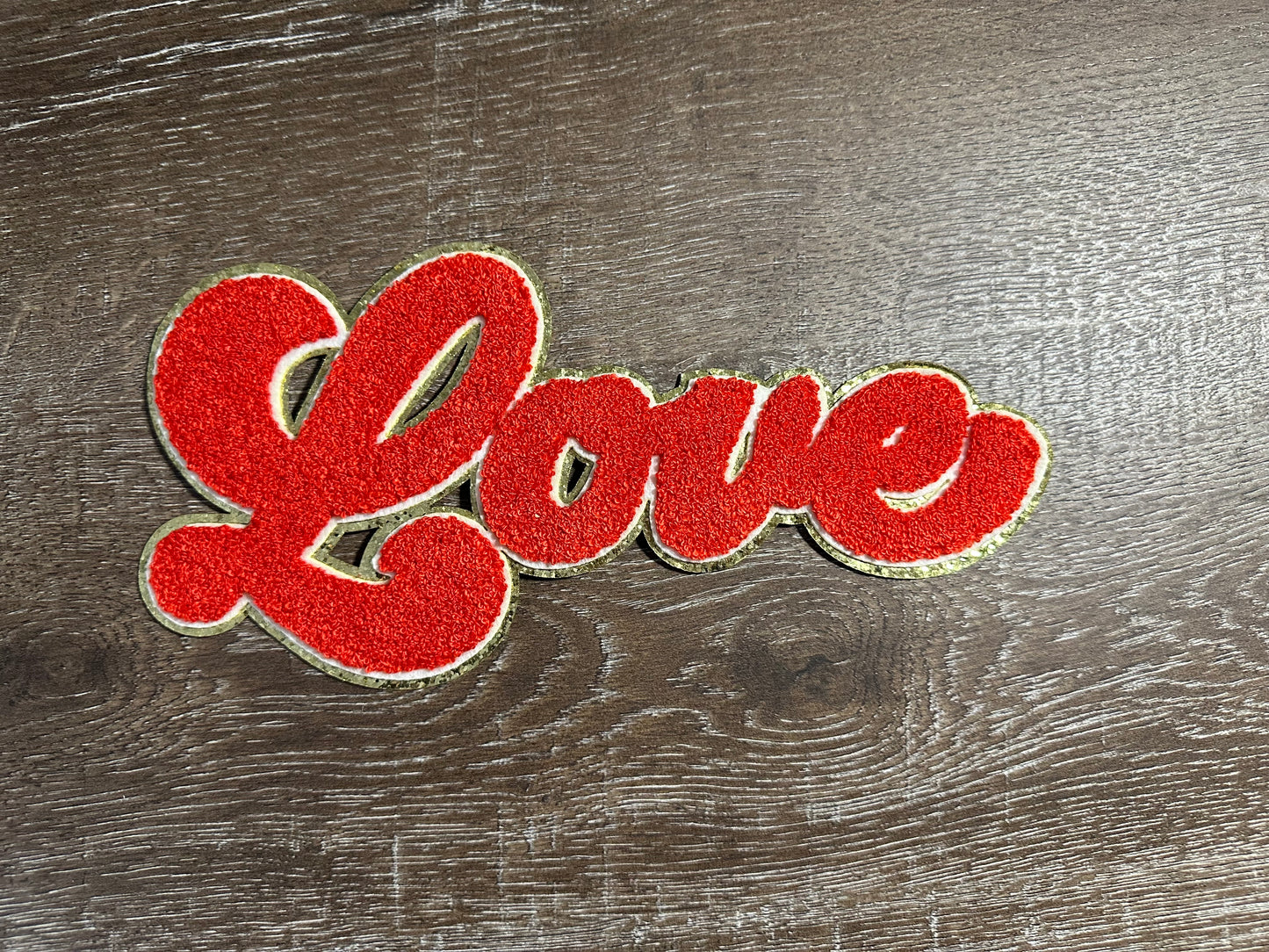 Red Love Chenille Crewneck