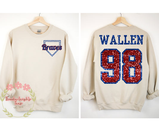 Wallen 98 Faux Glitter DTF Transfer