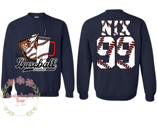 Baseball Custom Design Adult (front & back)
